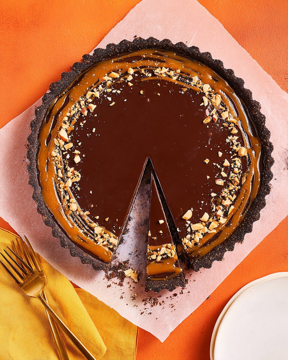 Vegan Chocolate Almond Tart (No Bake & Gluten-Free)
