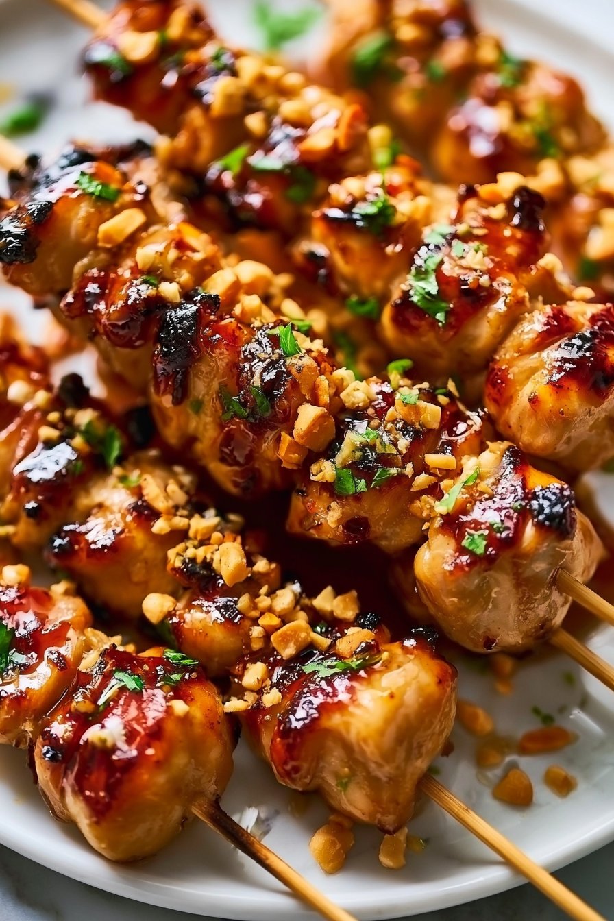 Sweet Honey Garlic Chicken Skewers 1 Honey Garlic Chicken Skewers