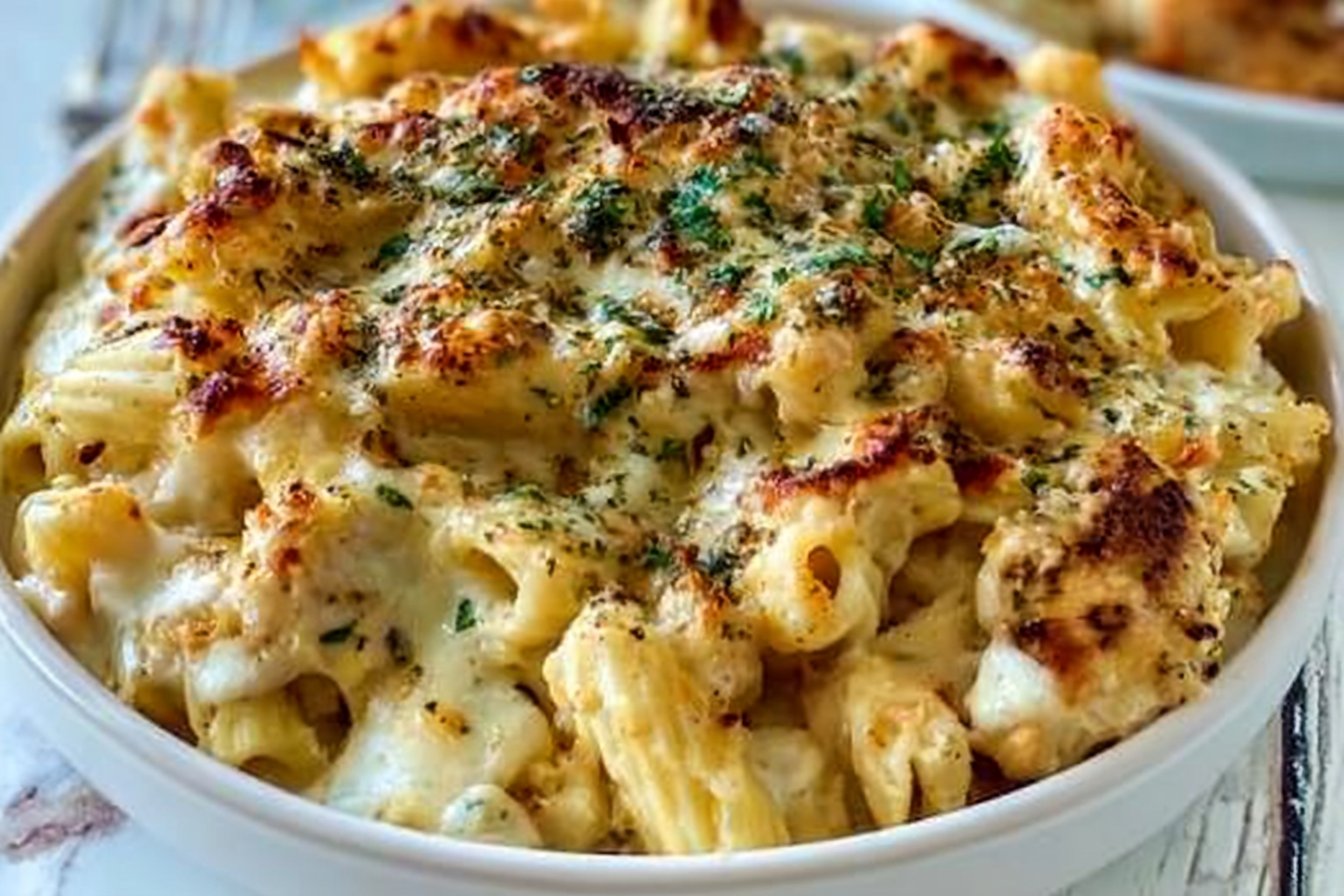 Garlic Parmesan Chicken Pasta Bake: A Cozy Dinner Delight!