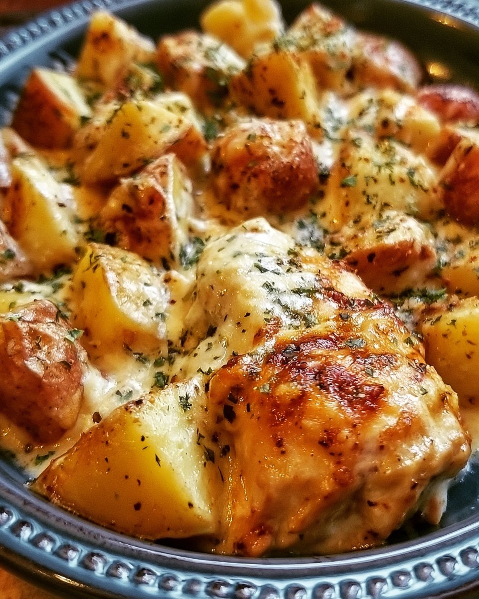 Garlic Parmesan Crockpot Chicken and Potatoes Recipe