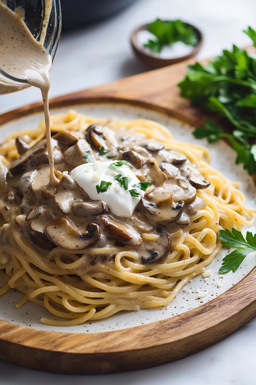 Creamy Vegan Mushroom Stroganoff
