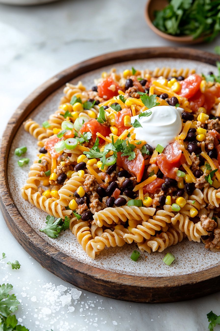 Proteinreiche Taco-Pasta