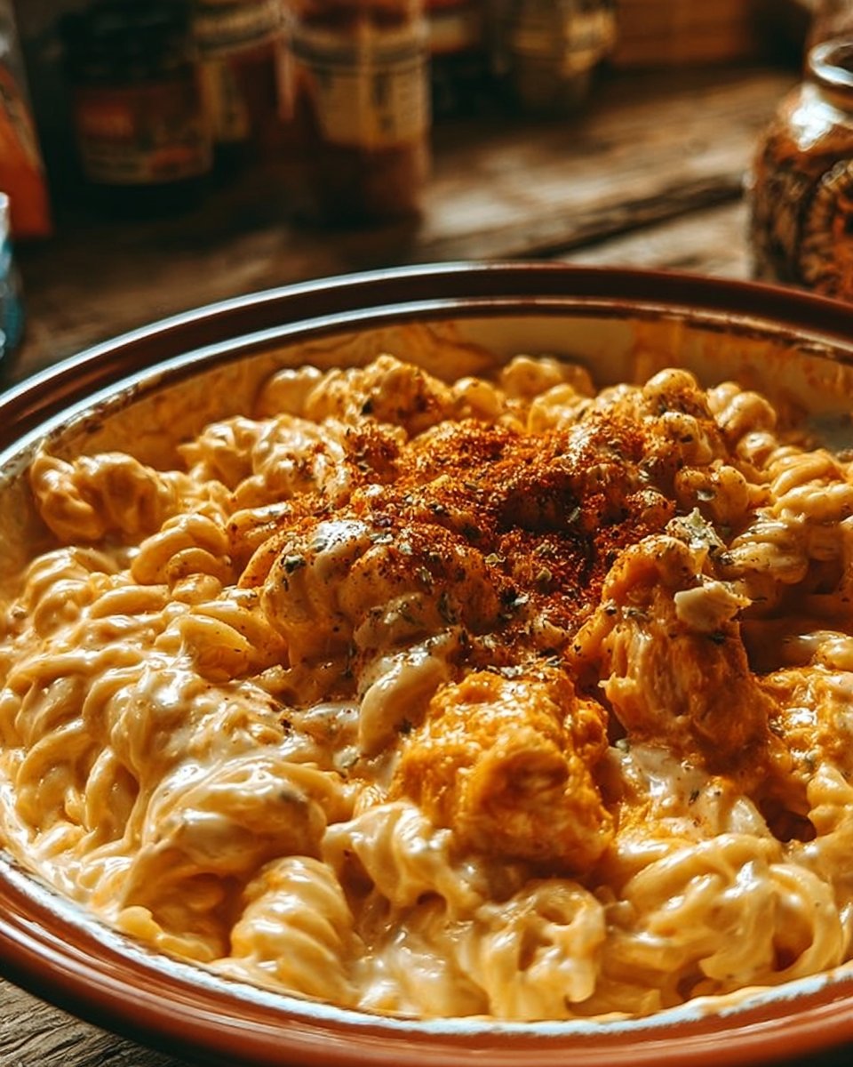 Spicy Creamy Buffalo Chicken Pasta