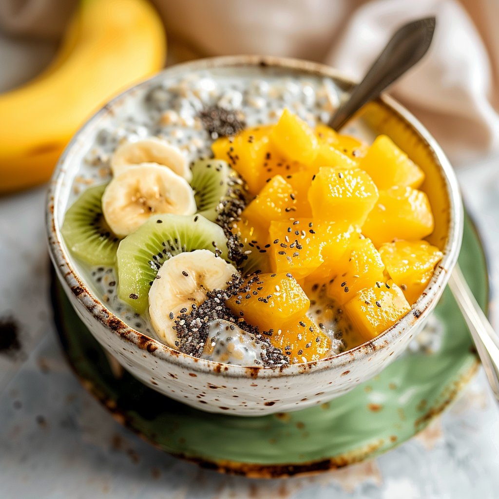 Tropical Chia Pudding Breakfast Bowl