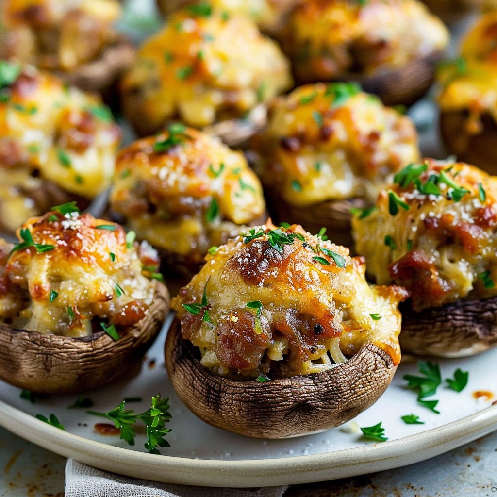 Sausage Stuffed Mushrooms