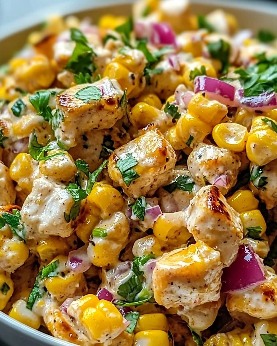 Cremiger Hühnchen-Straßen-Mais-Salat