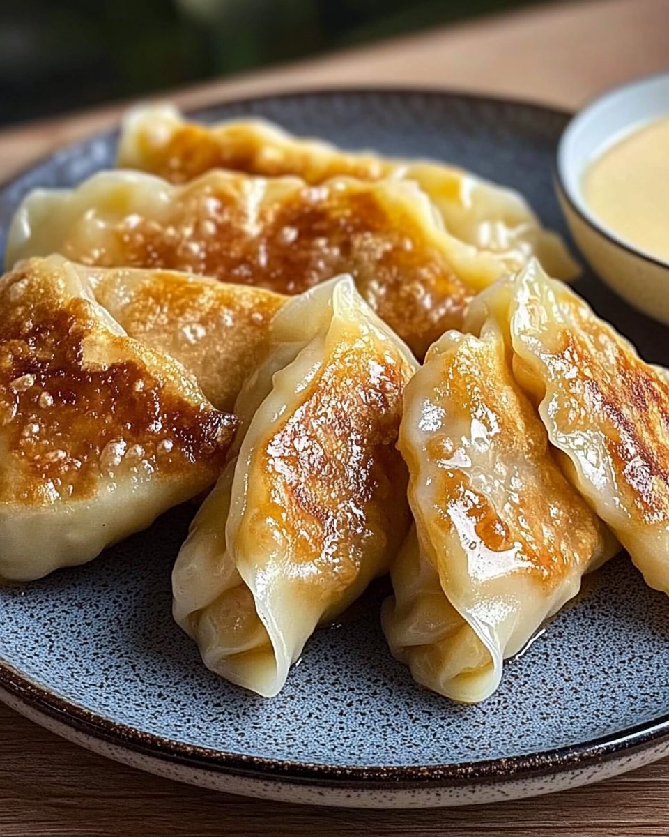 Kalorienarme Reispapier-Apfelknödel mit proteinreicher Vanillesauce