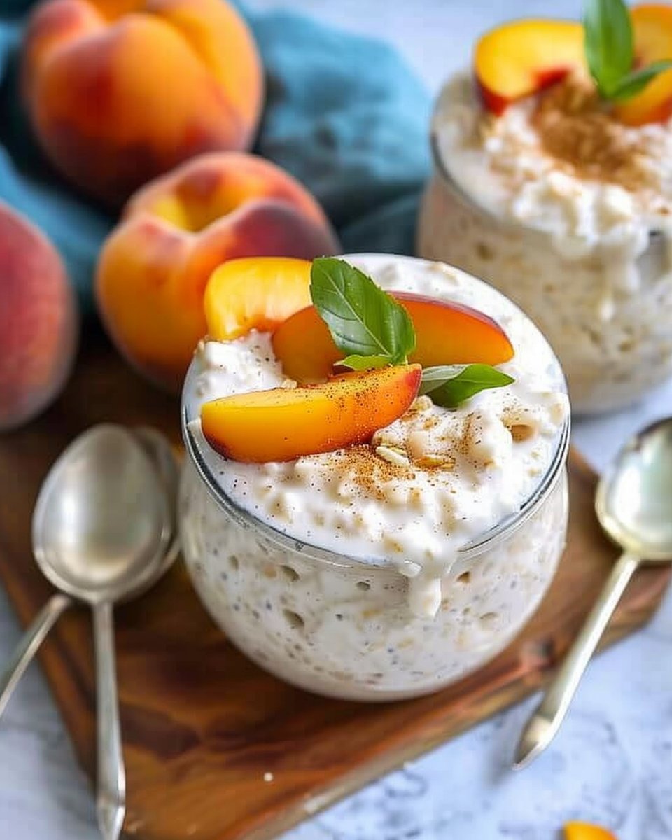 Peaches and Cream Overnight Oats