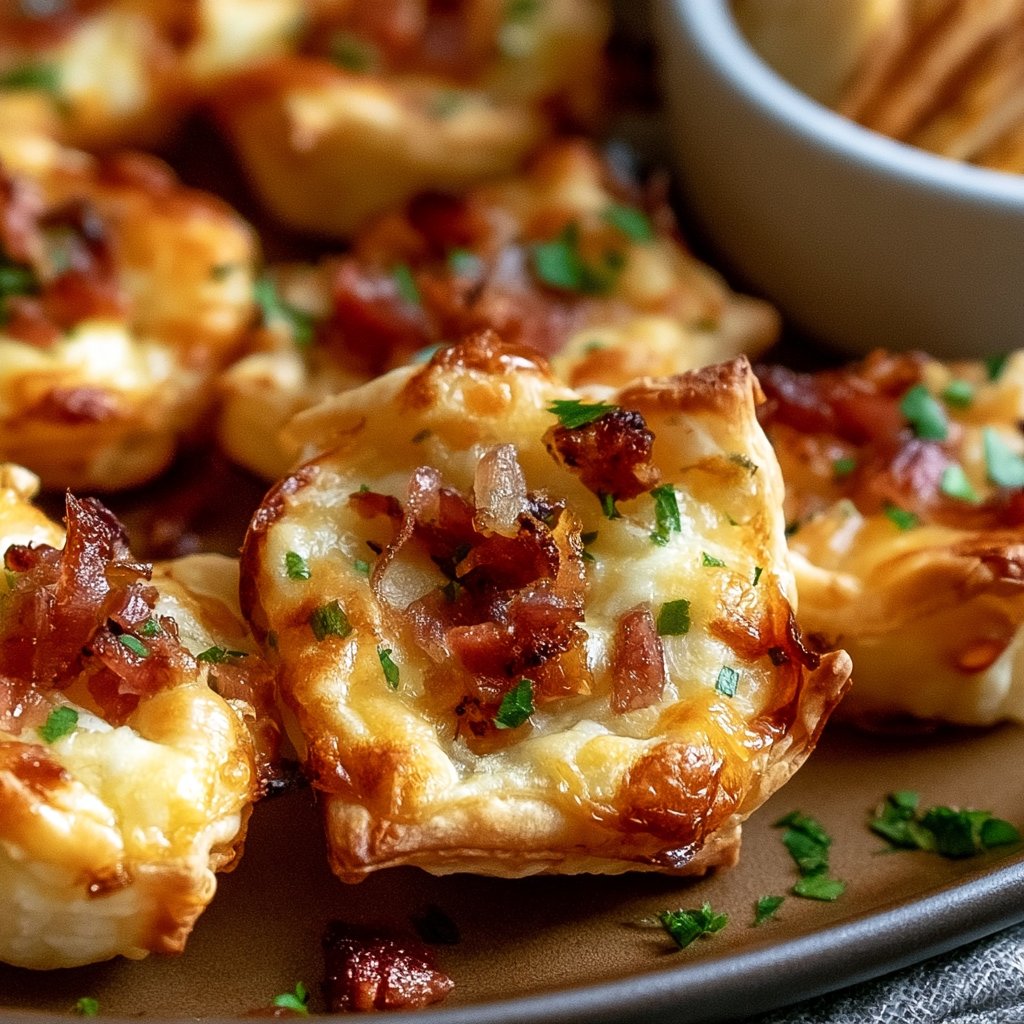 Knusprige Mini-Tarte-Flambée-Häppchen