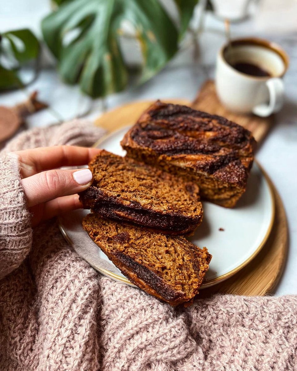 Cinnamon Swirl Pumpkin Banana Bread