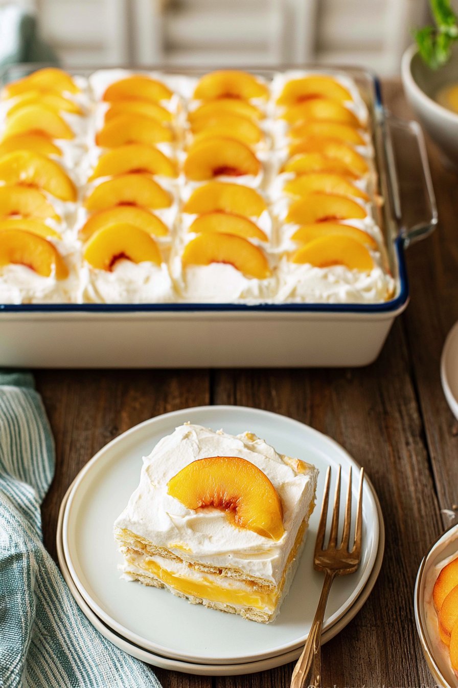 Peach Icebox Cake