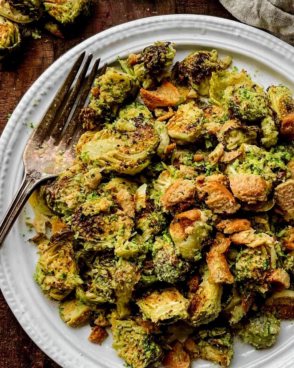 Tahini Caesar Brussels Sprouts