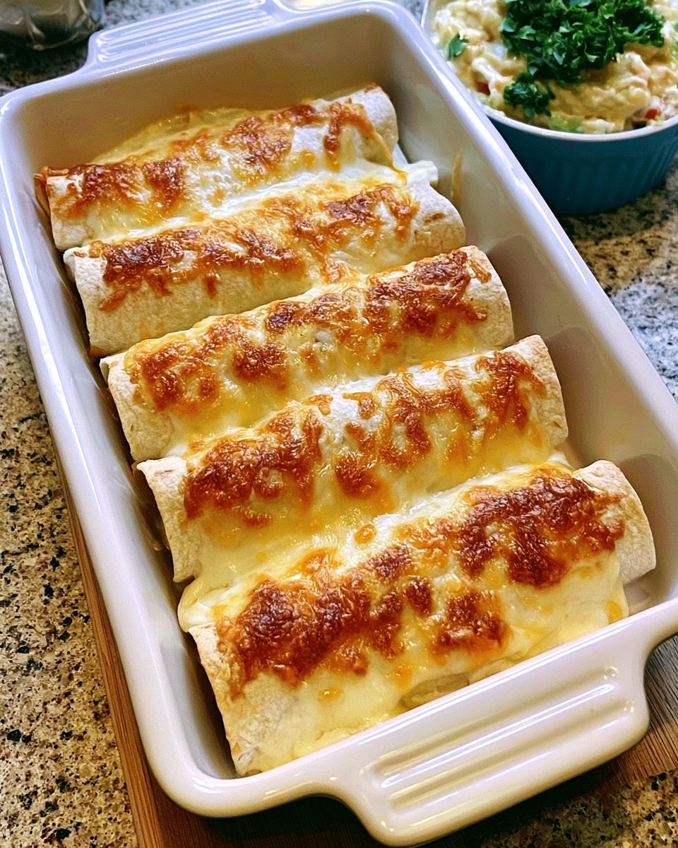Creamy White Chicken Enchiladas Recipe