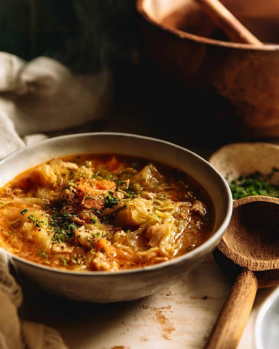 Cabbage and Turkey Soup