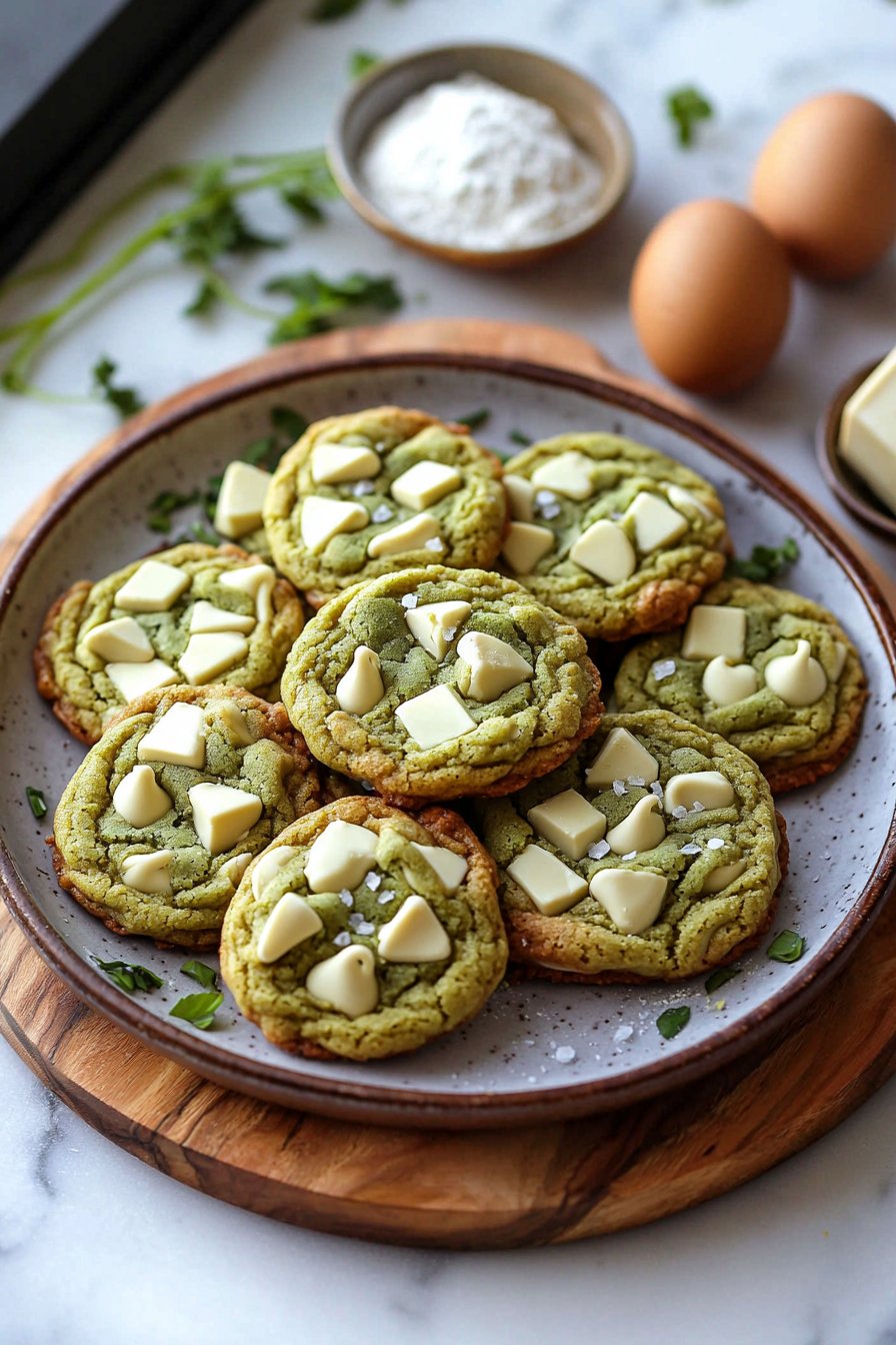 Matcha White Chocolate Cookies