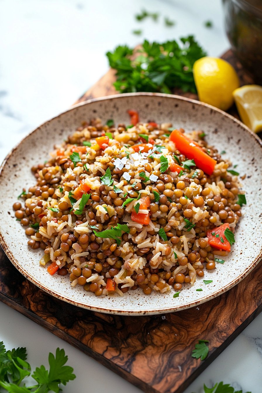 Mediterranean Lentils and Rice