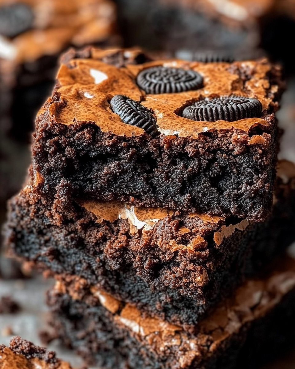 Halloween Oreo Brownies