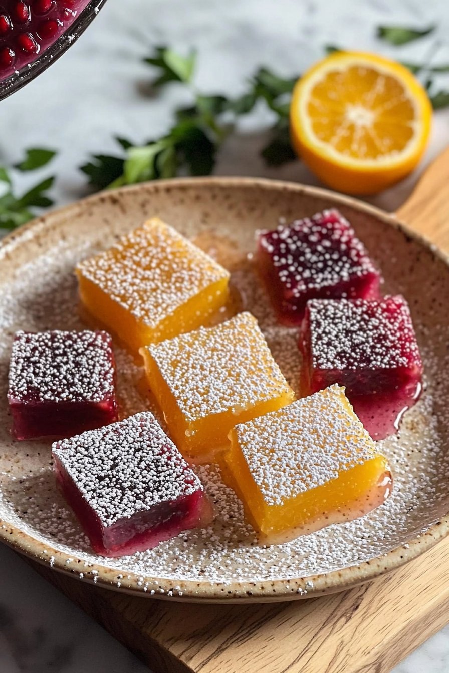 Orange and Pomegranate Fruit Jellies