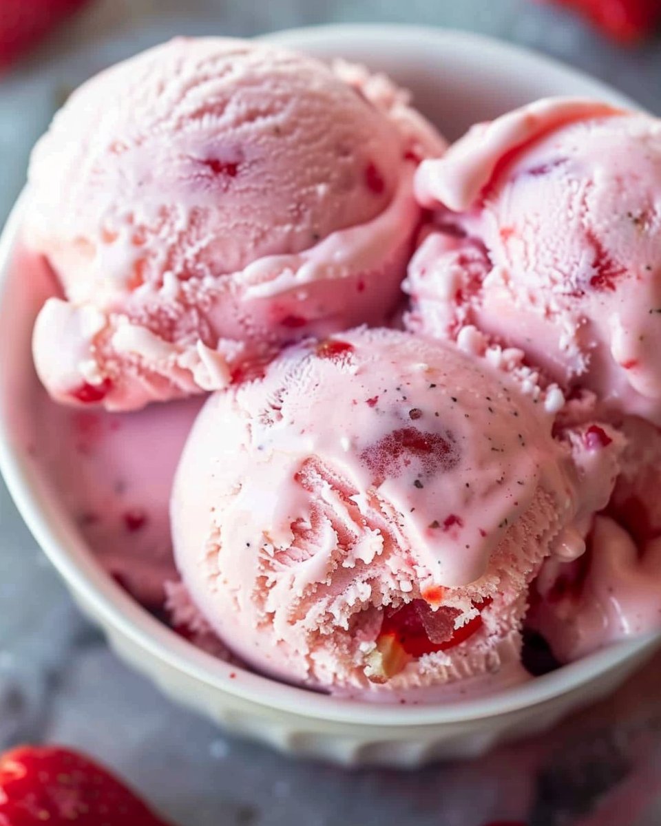 Homemade Strawberry Ice Cream