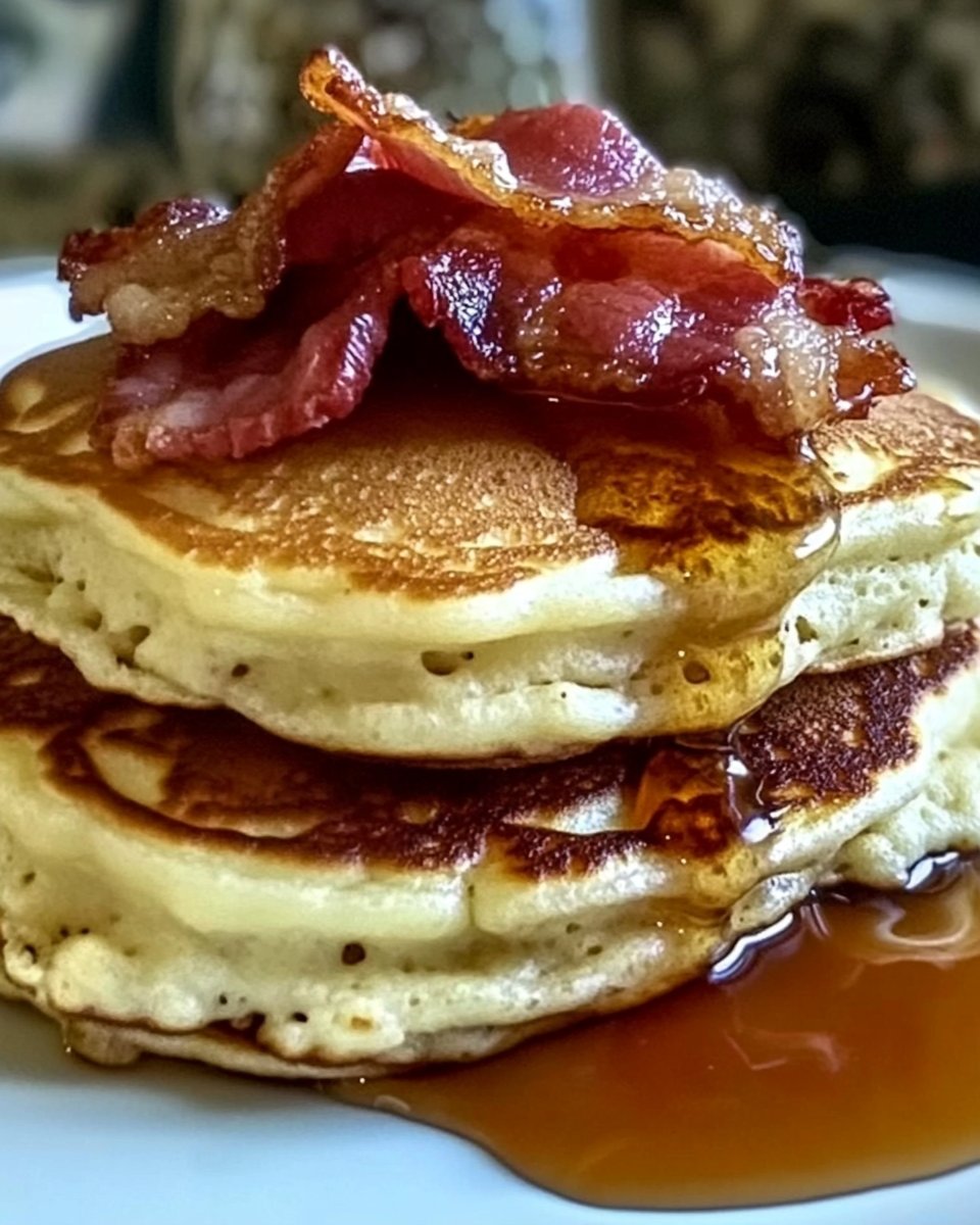 Kid-Approved Breakfast: Fluffy Pancakes with Crispy Bacon