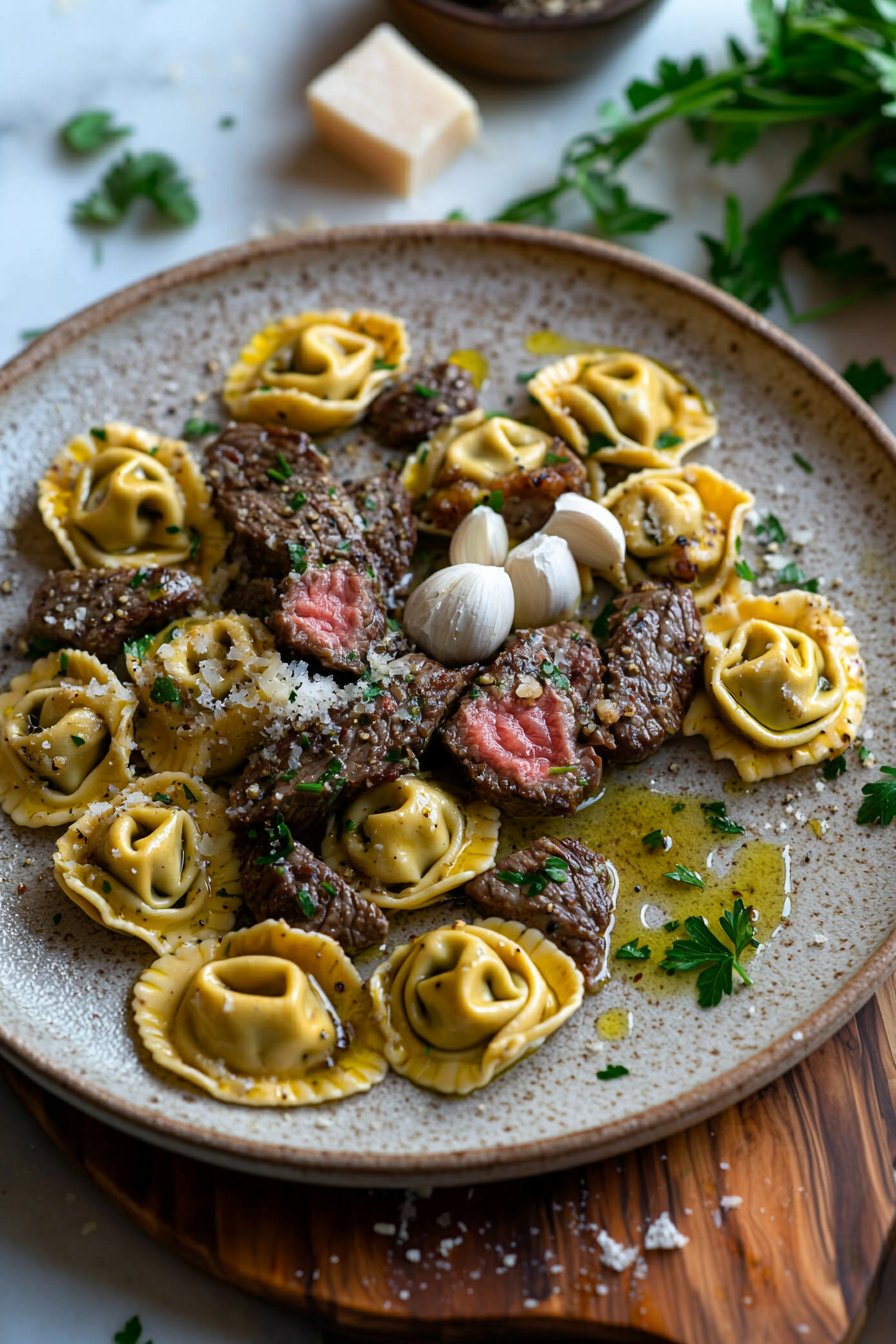 Garlic Steak Tortellini