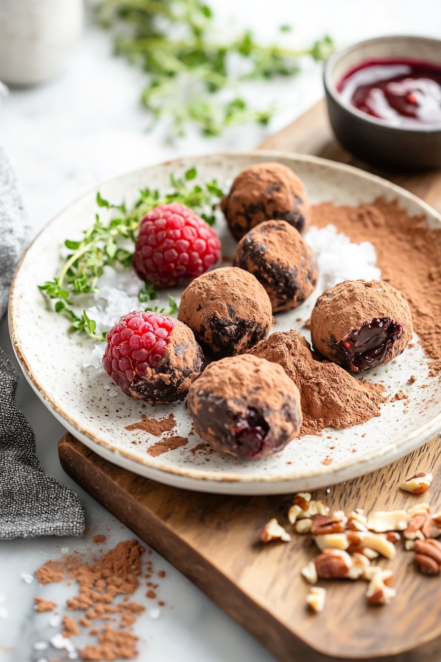 Chocolate Raspberry Truffles