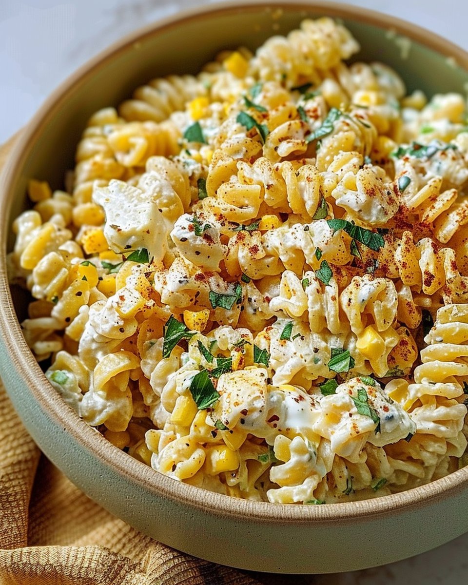 Tasty Elote Pasta Salad Greek Yogurt - moanaskitchen