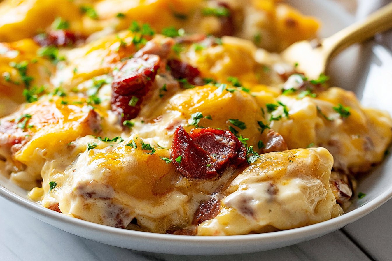 Kielbasa Pierogi Casserole