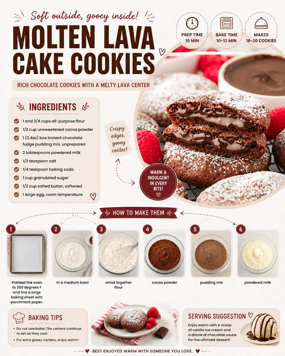 Molten Lava Cake Cookies