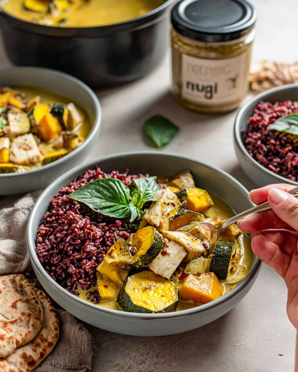 Vegan Thai Green Curry with Acorn Squash