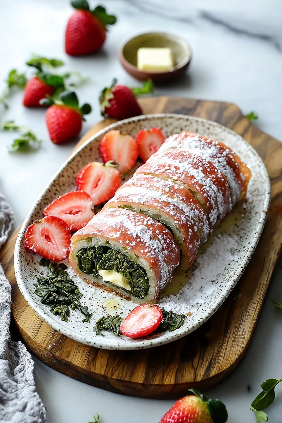Strawberry Green Tea Rolls