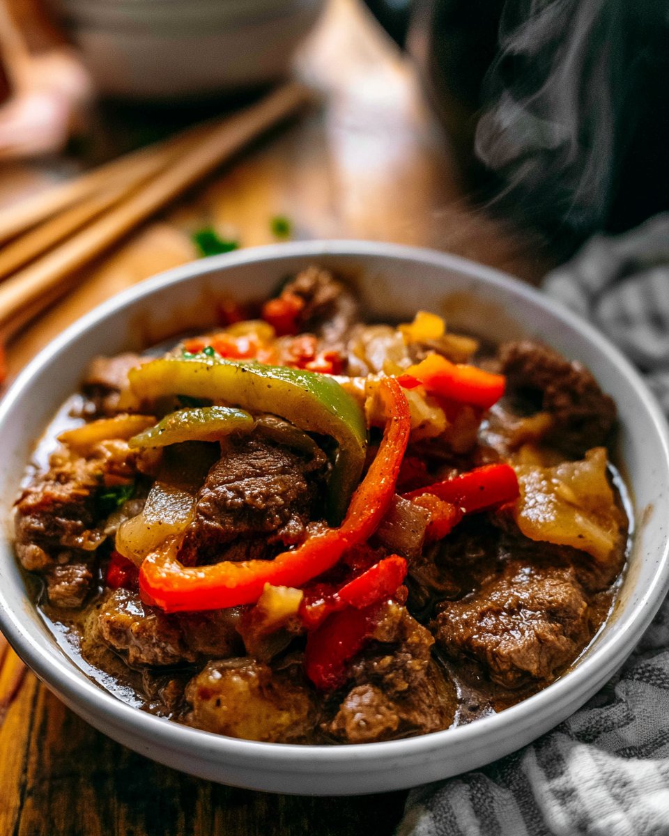 Crockpot Pepper Steak