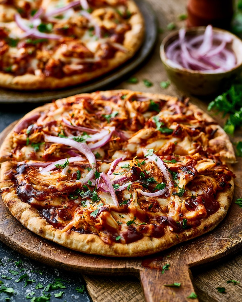 BBQ Chicken Pita Pizzas