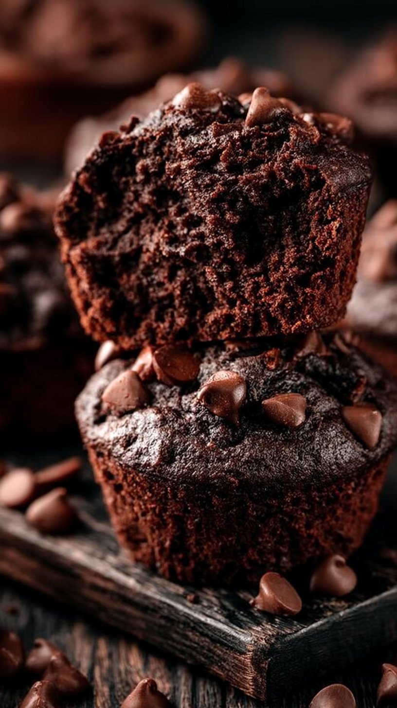 Doppelte Schokoladen-Muffins