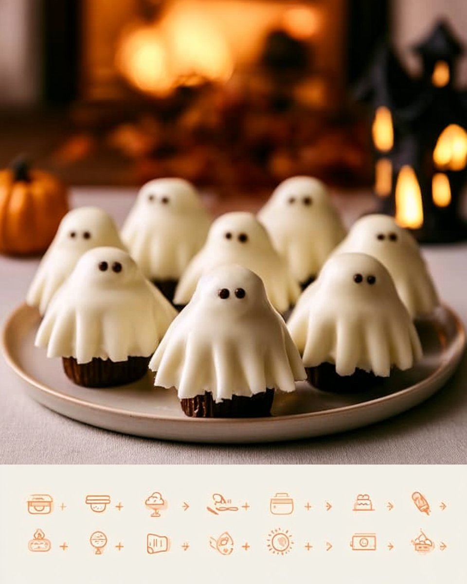 Spooky Ghost Cupcakes