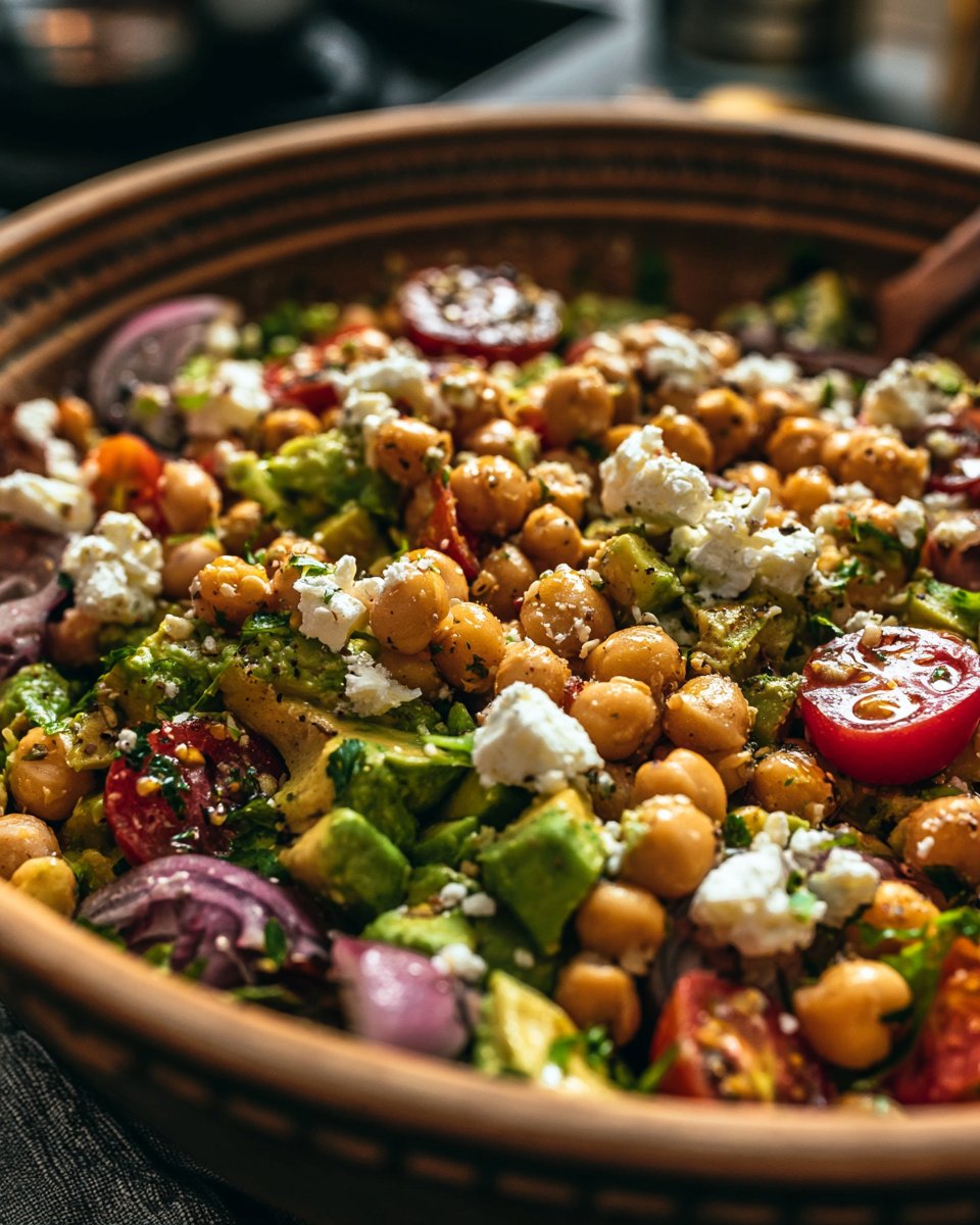Chickpea Feta Avocado Salad Recipe