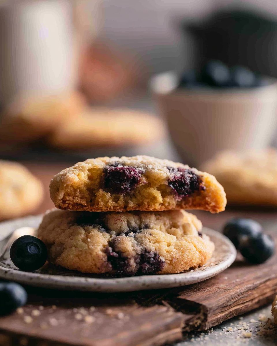 CRUMBL Blueberry Crumb Cake Cookies