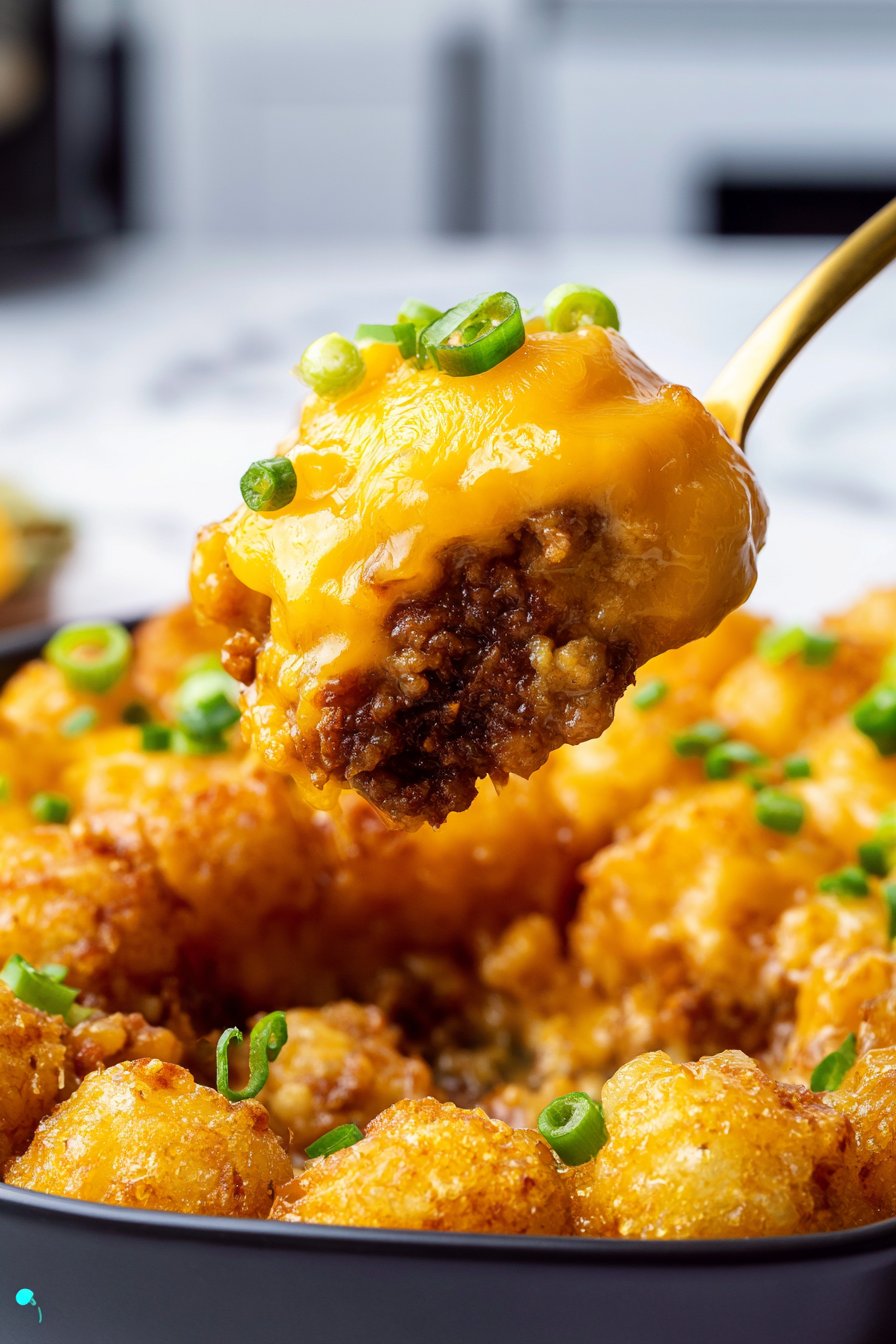 Crock Pot Chili Cheese Tater Tot Casserole