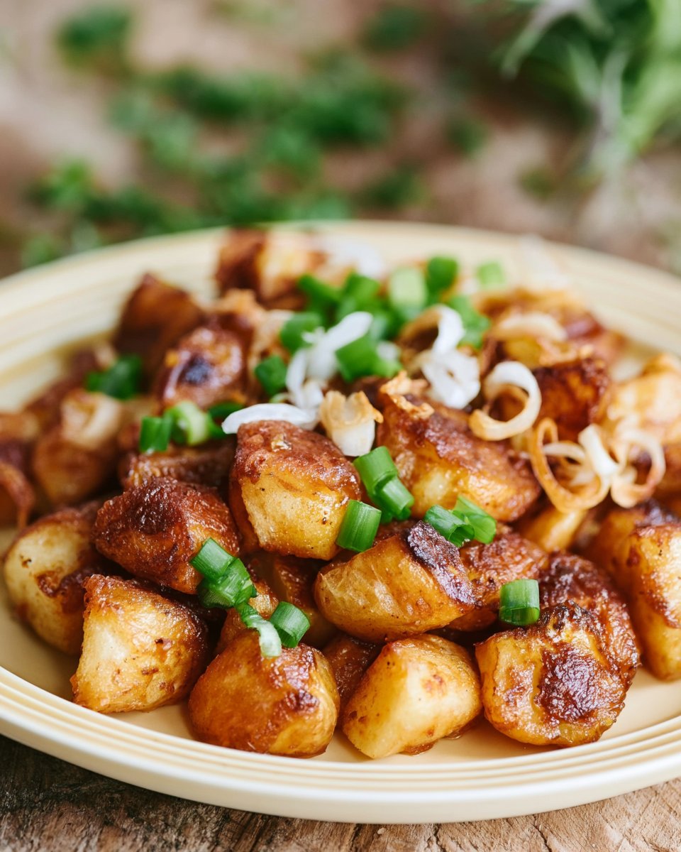 Fried potatoes from the hot air fryer