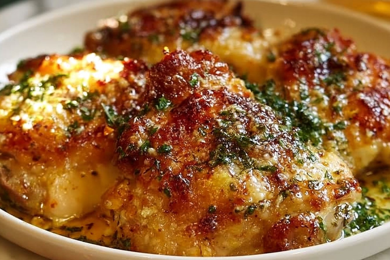 Creamy Garlic Chicken Thighs With Parmesan 2 Garlic Parmesan Chicken Thighs