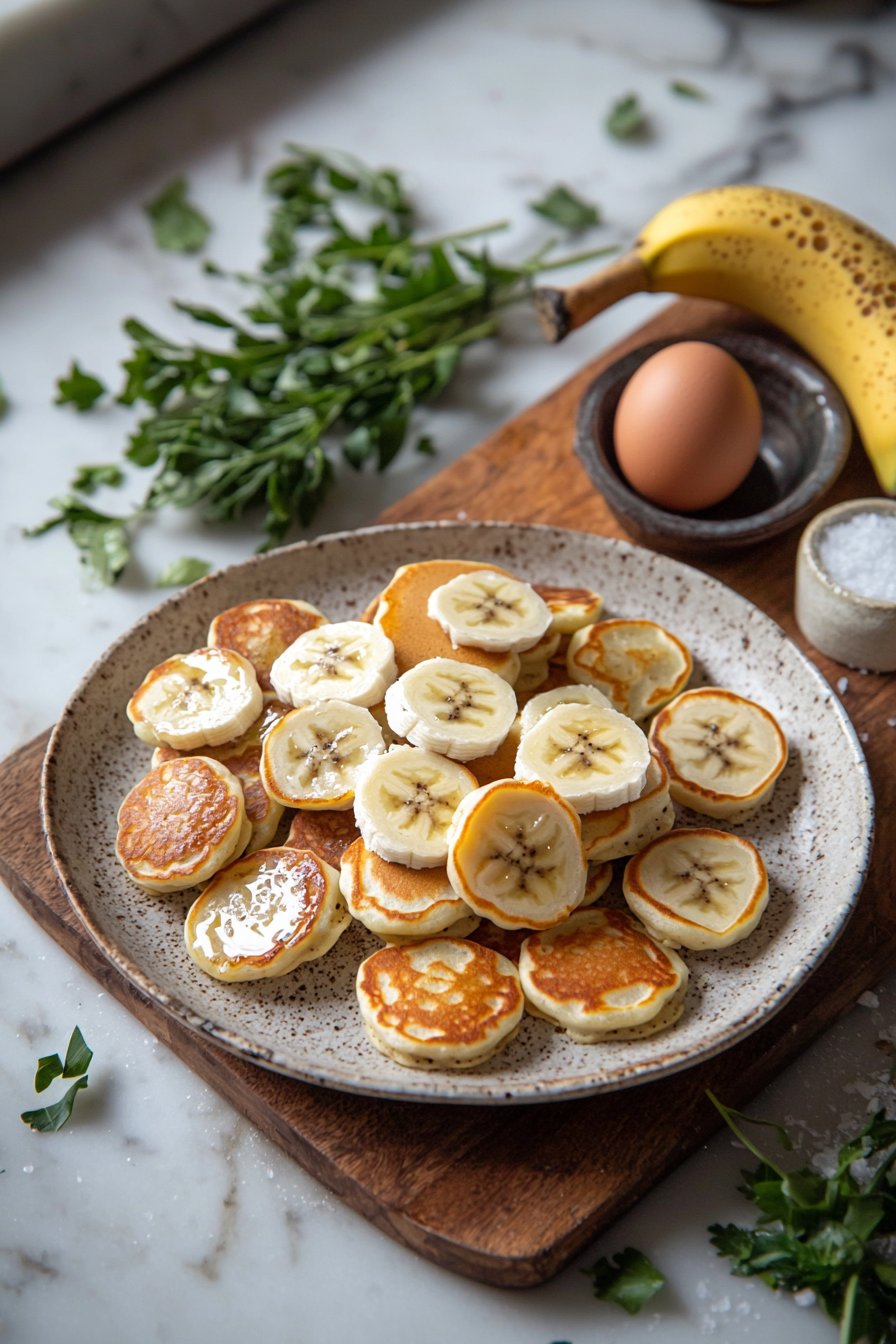 Fluffige Mini-Bananen-Pfannkuchen