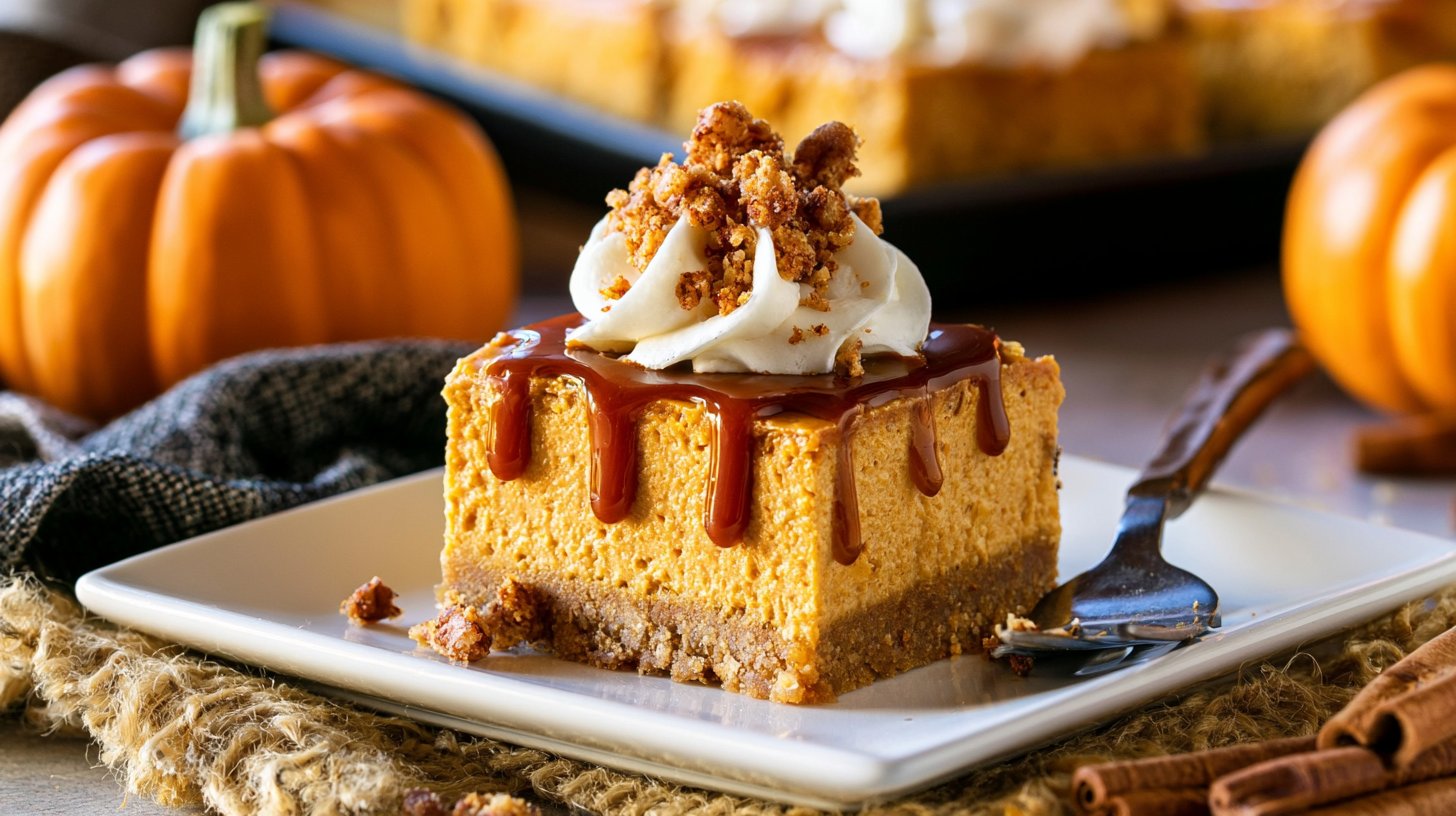 Pumpkin Cheesecake Bars