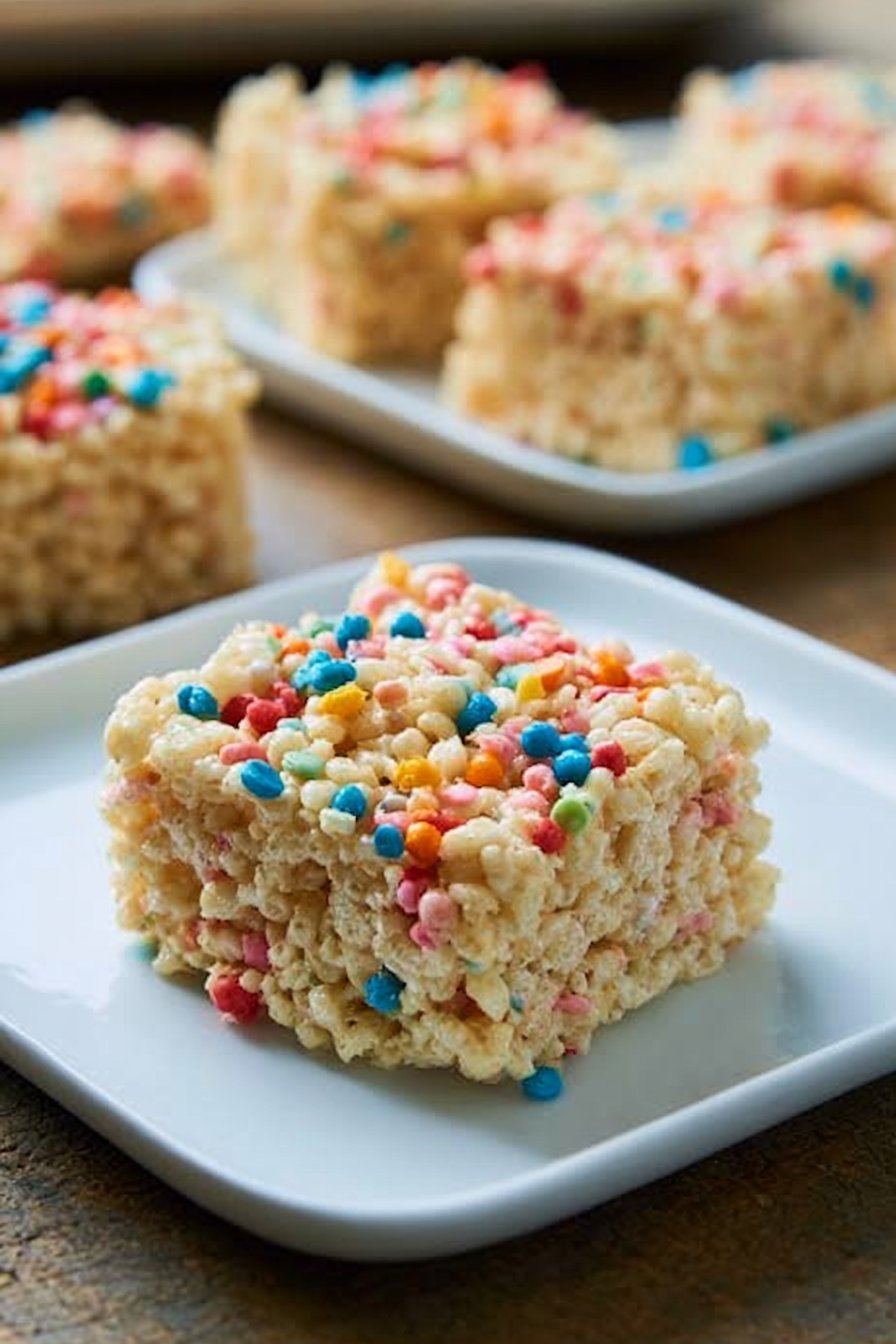Cake Batter Rice Krispie Treats
