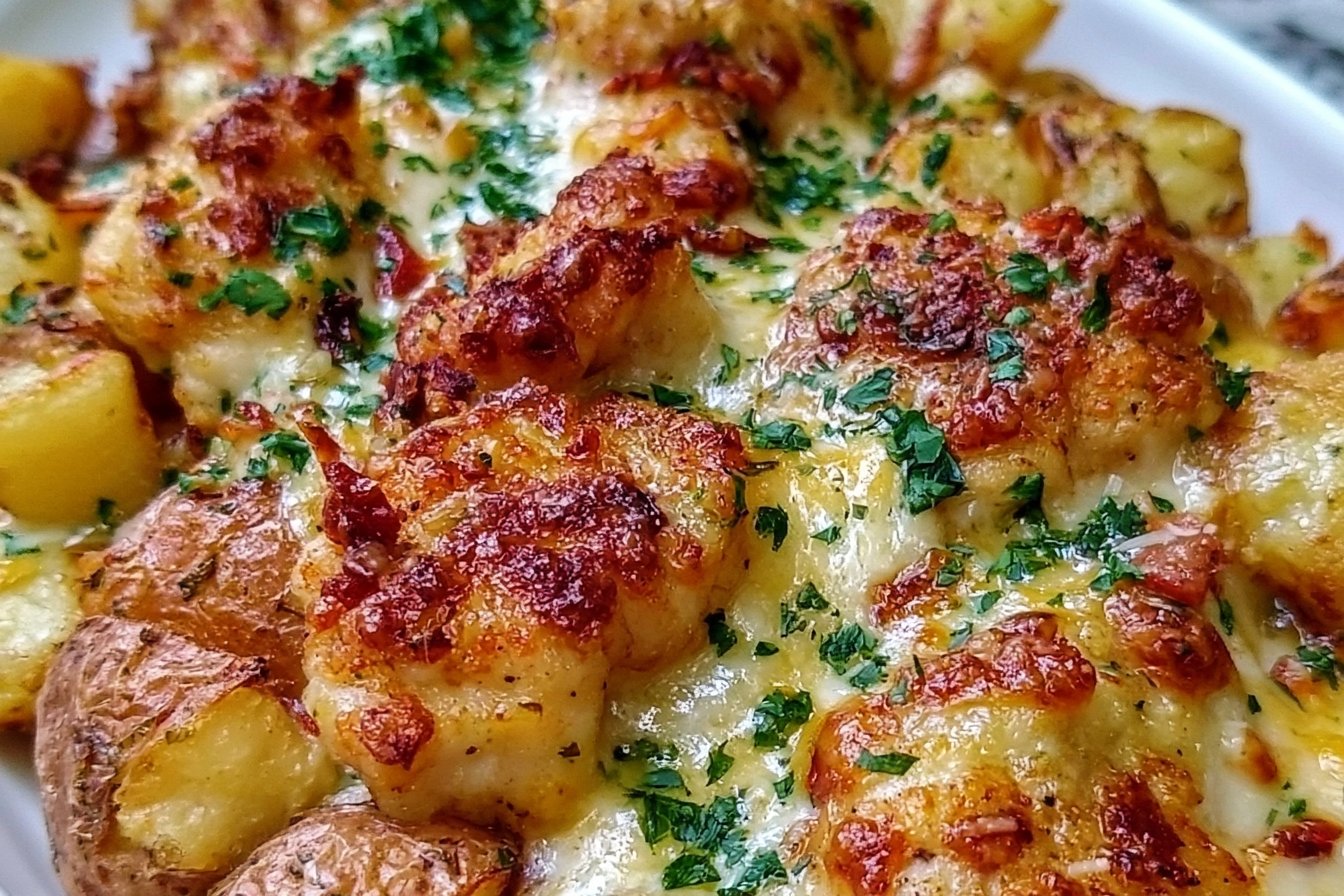 Garlic Parmesan Chicken and Potatoes Easy 30 Minute Dinner