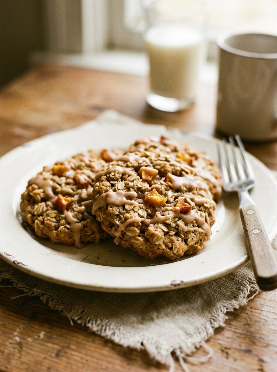 Wholesome Peach Oatmeal Breakfast Cookies