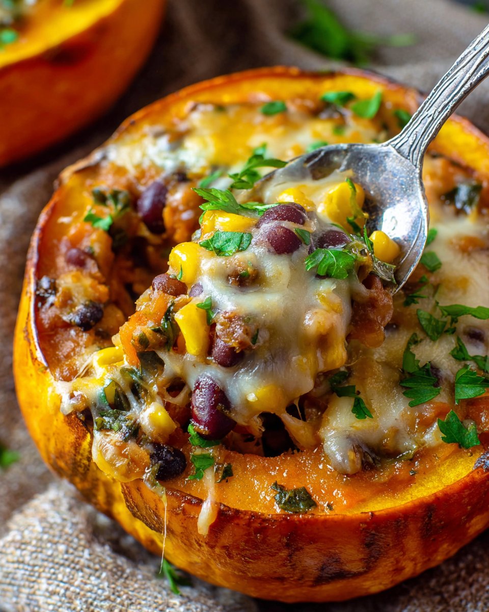 One Pan Mini Stuffed Pumpkin