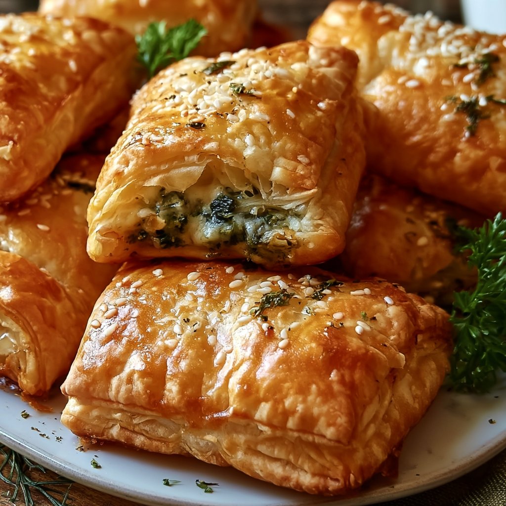 Herzhafte Blätterteigtaschen