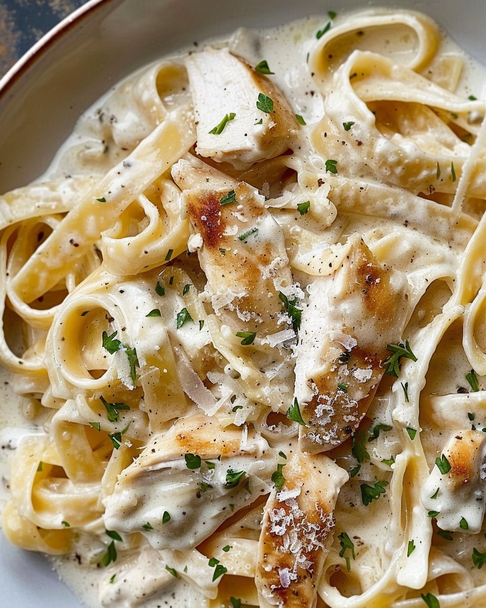 Creamy Chicken Fettuccine Alfredo