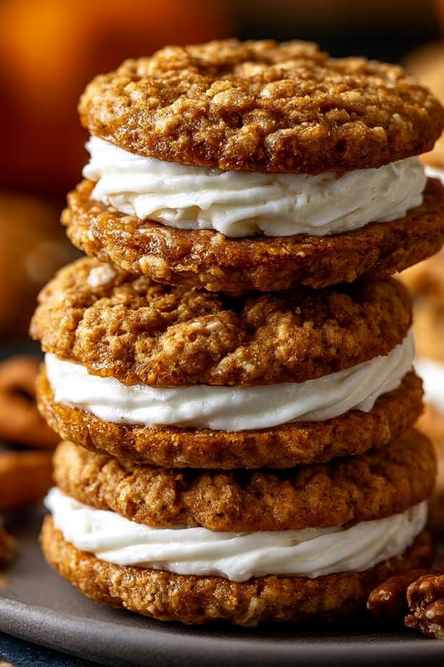 Pumpkin Oatmeal Cream Pies