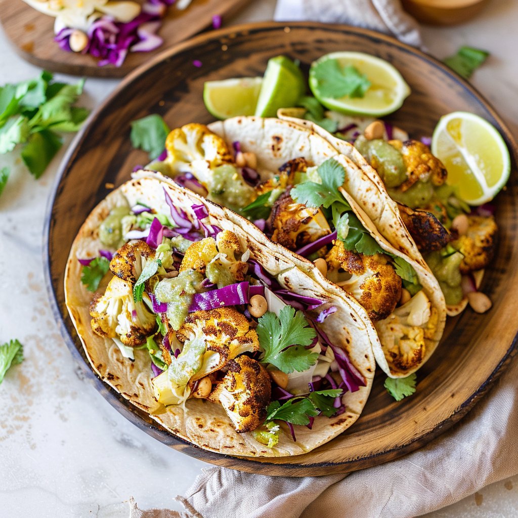 Cauliflower Tacos with Cabbage Slaw